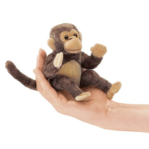Folkmanis: Mini Monkey Finger Puppet - Ages 3+