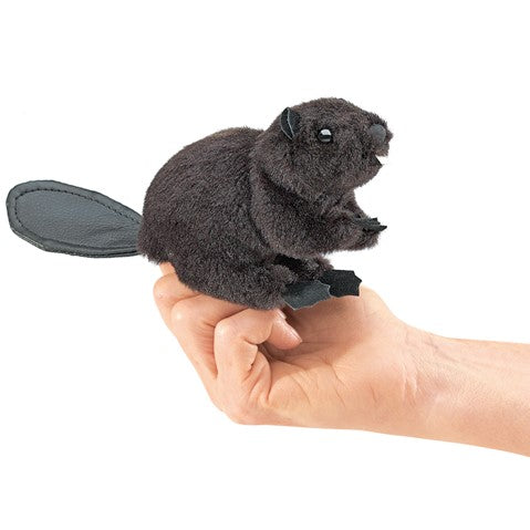 Folkmanis: Mini Beaver Finger Puppet - Ages 3+