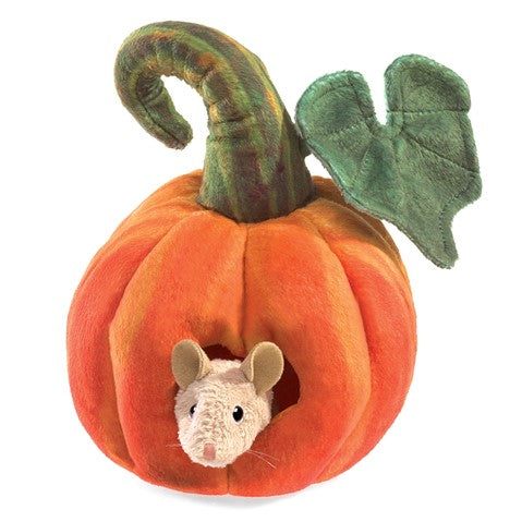 Mouse in a Pumpkin Puppet-Folkmanis