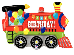 Birthday Party Train Foil Balloon 34"