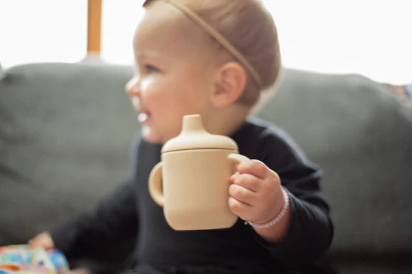 Nouka: Non-Spill Sippy Cup Soft Blush - Ages 6mths+