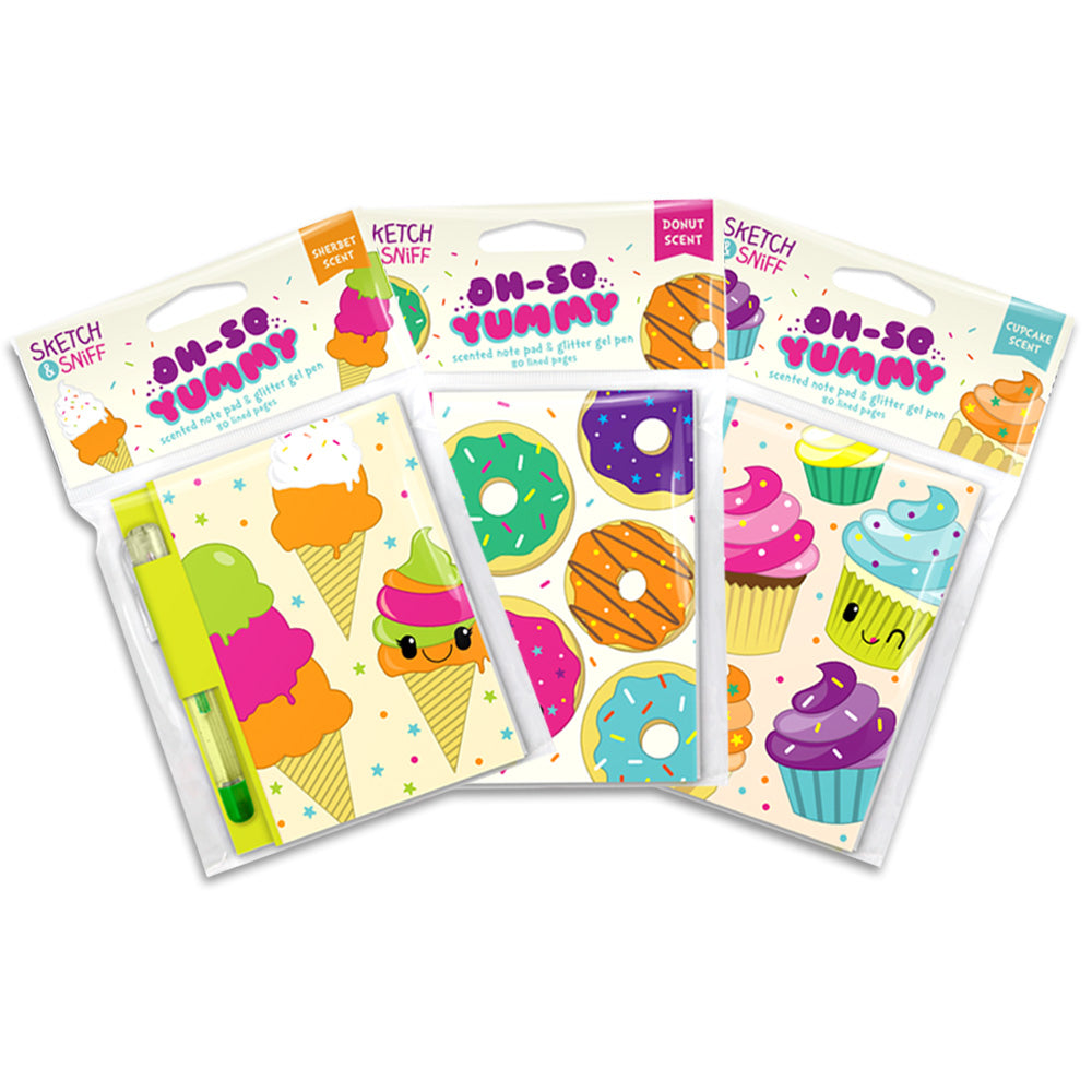 Oh-so Yummy Sketch & Sniff Note Pad & Gel Pen - Ages 3+
