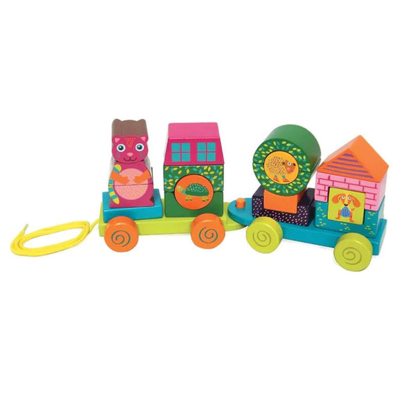 Fun Forest & City Train! Wooden Activity Set - Ages 12mths+
