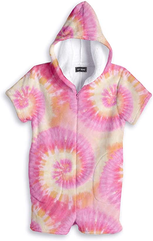 Short Rompers Tie Dye Pink Lemonade  assorted sizes