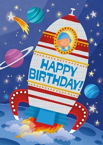 Space - Birthday Card