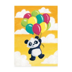 GC: Panda with Balloons - Birthday Card