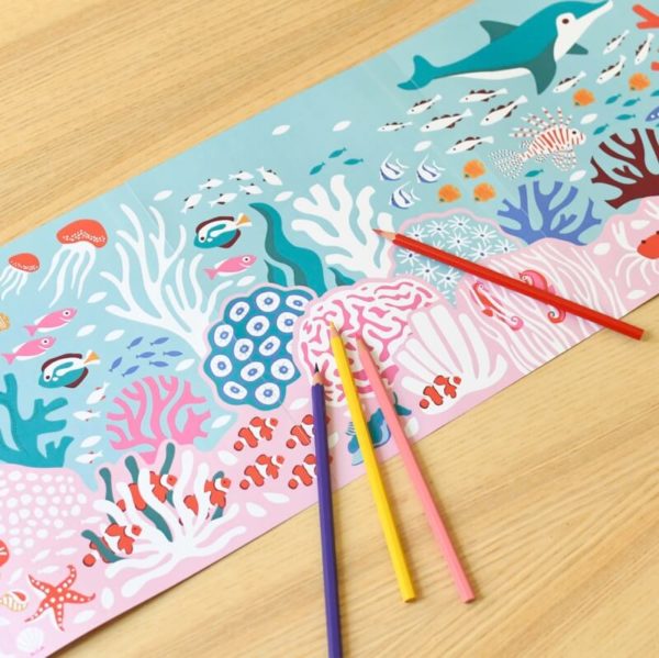 Tropical Seas Coral Reef Colouring Poster - Ages 5+