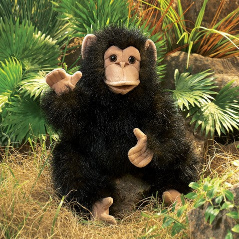 Folkmanis: Baby Chimpanzee Puppet - Ages 3+