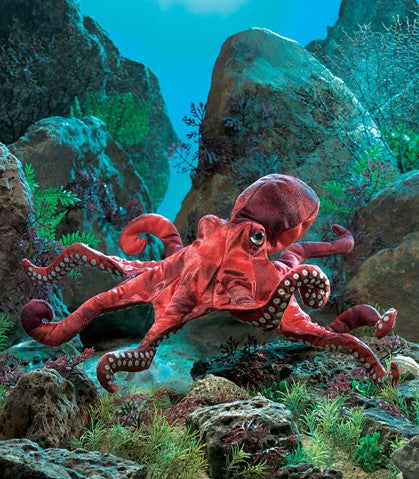 Folkmanis: Red Octopus Puppet - Ages 3+