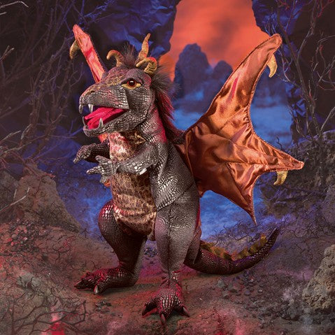 Folkmanis: Black Dragon Puppet - Ages 3+