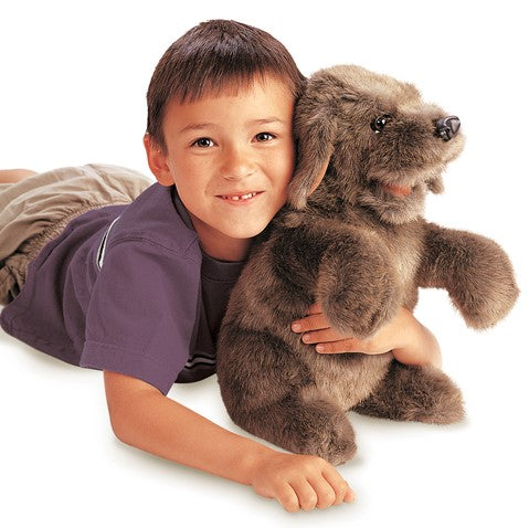 Folkmanis: Sitting Dog Puppet - Ages 3+