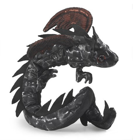 Folkmanis: Midnight Dragon Wristlet Puppet - Ages 3+