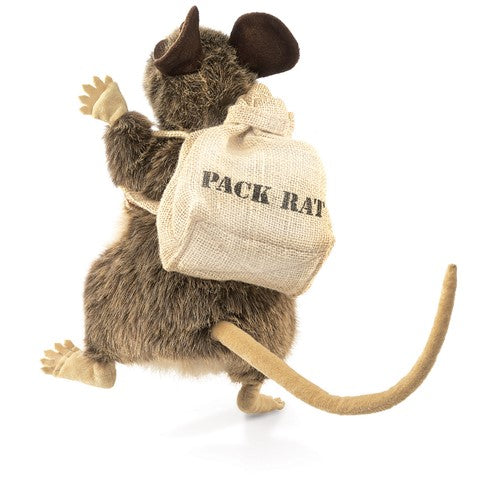 Folkmanis: Rat with Backpack Puppet - Ages 3+