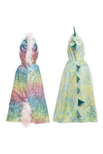 GP: Rainbow Reversible Unicorn/Dragon Cape - Size 5-6