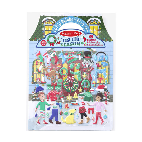 Reusable Puffy Stickers -Tis The Season - Ages 4+