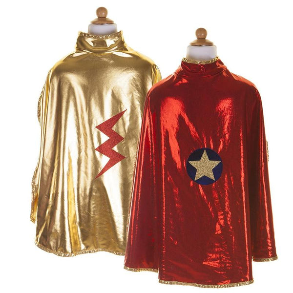 Reversible Wonder Cape: Red/Gold - Size 5-6