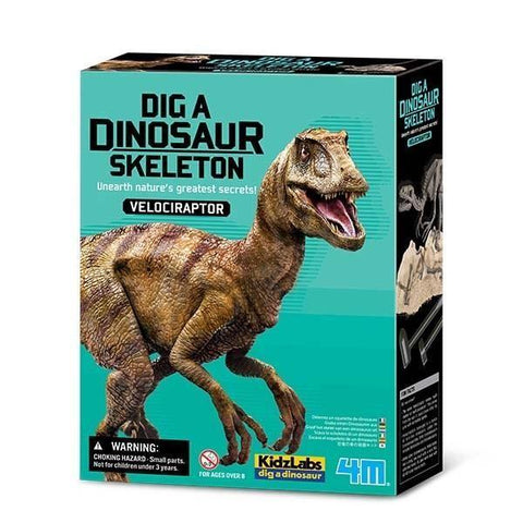 4M: Dig a Velociraptor Dinosaur Skeleton - Ages 8+