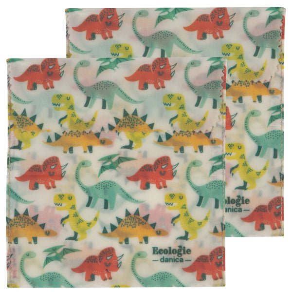 Beeswax Sandwich Bag - 2 Pack: Dandy Dino