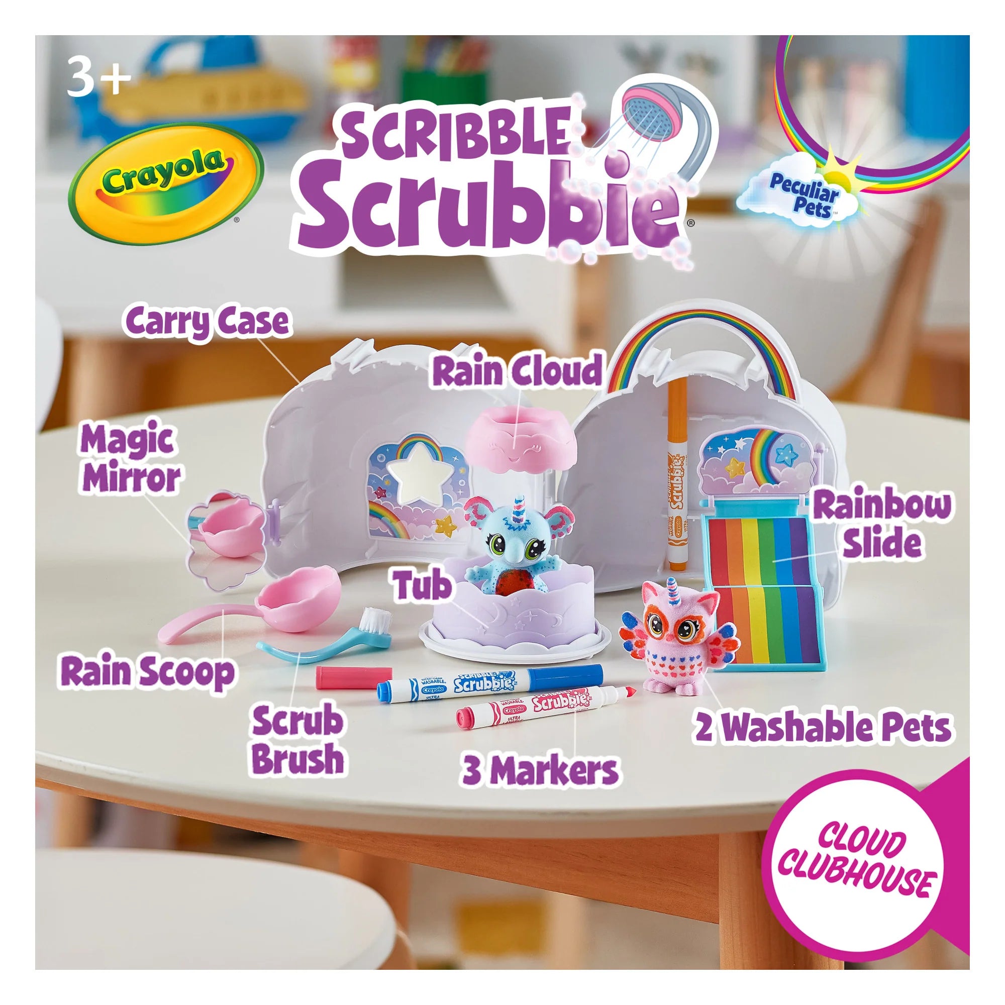 Scribble Scrubbie Peculiar Pets Cloud Clubhouse Playset Ages 3 Playful Minds