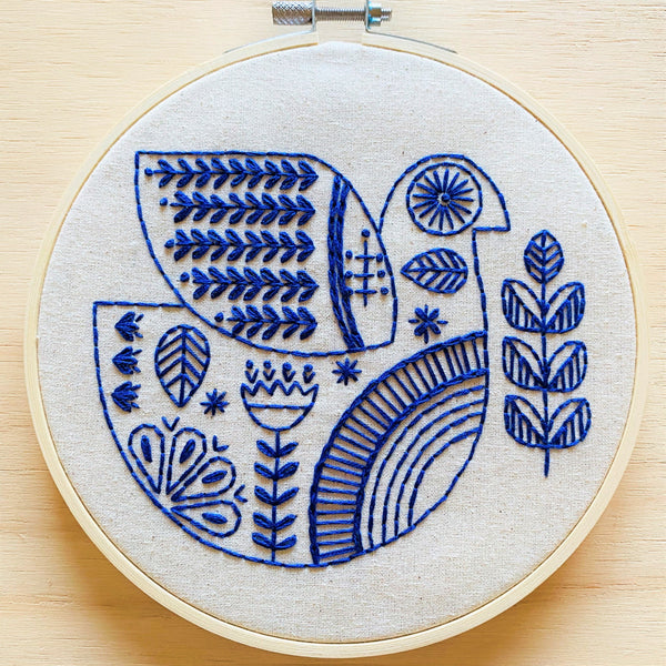 Hygge Dove: Complete Embroidery Kit - Level Flexible
