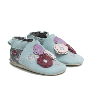 Soft Soles: Flowers Turquoise