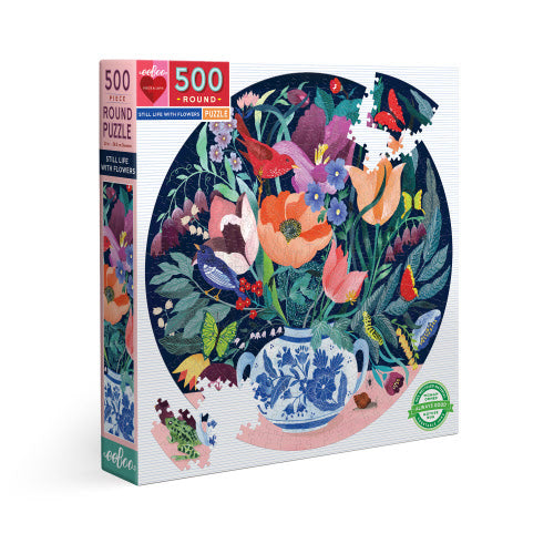 Still Life With Flowers - Round 500pc Puzzle