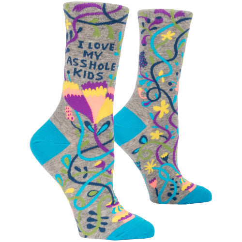 I Love my Asshole Kids Women's Crew Socks - Size 5-10