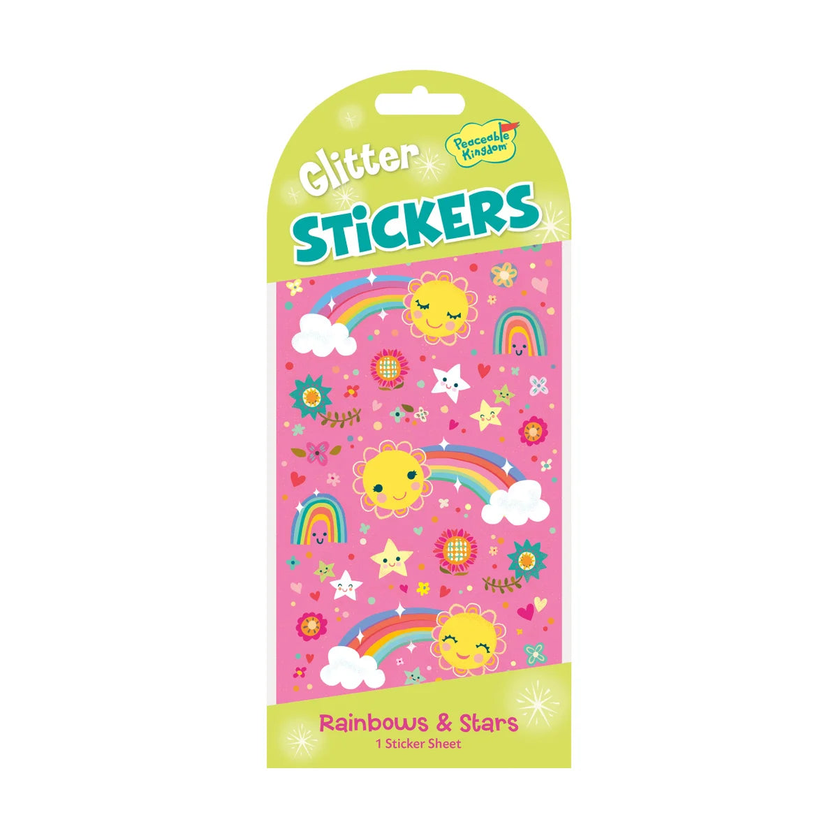 Stickers: Glitter Rainbows & Stars - Ages 3+