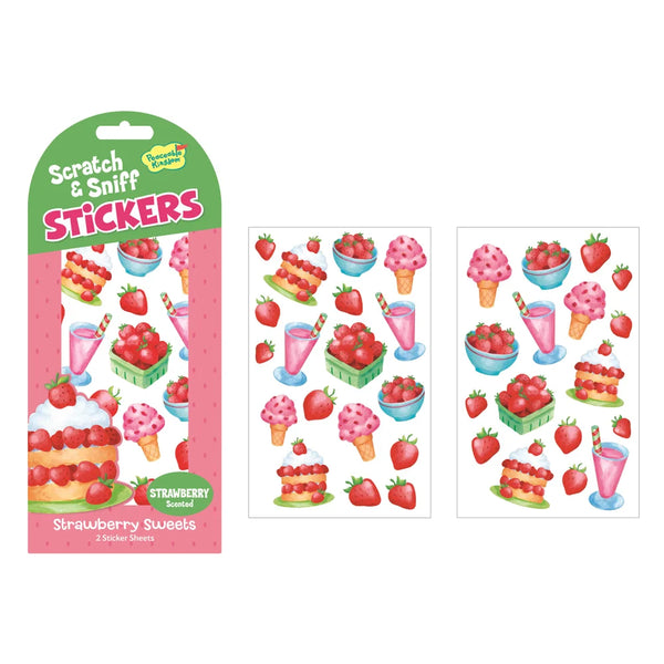 Stickers: Scratch & Sniff Strawberry Sweets - Ages 3+