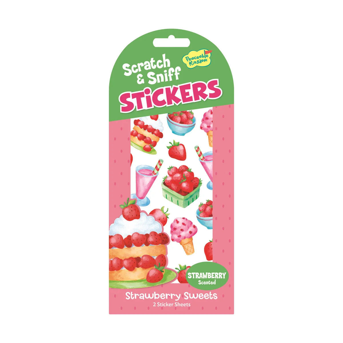 Stickers: Scratch & Sniff Strawberry Sweets - Ages 3+