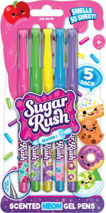 Sugar Rush 5pk Scented Neon Gel Pens - Ages 4+