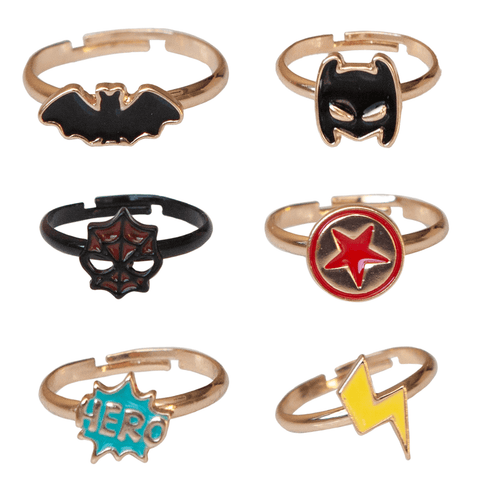 Superhero Rings: Multiple Styles Available - Ages 3+