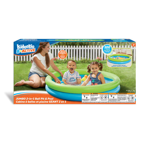 Jumbo 2 in 1 Ball pit with 100 Balls & Pool Ages 2+