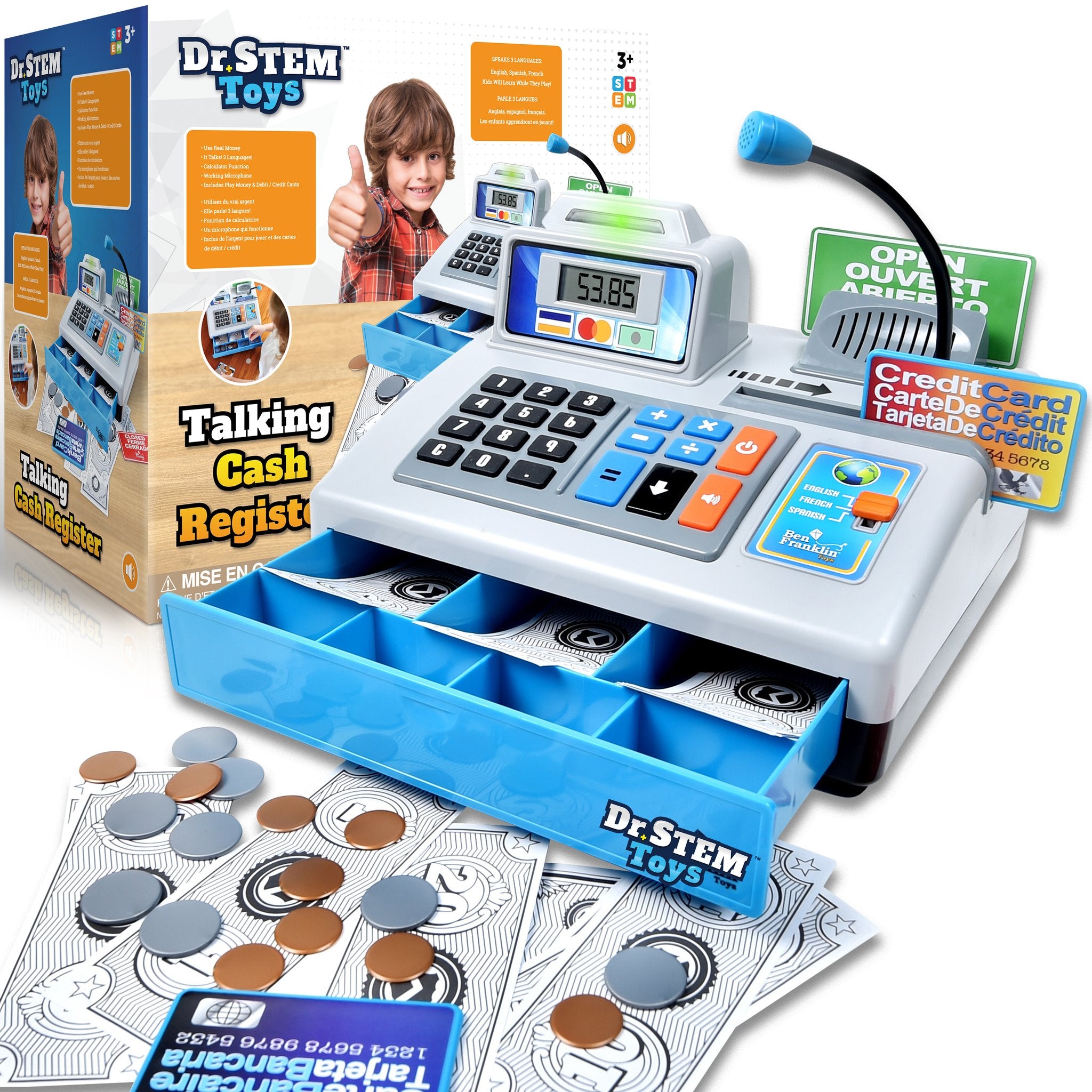 Talking Cash Register Dr. Stem Toys Ages 3 Playful Minds