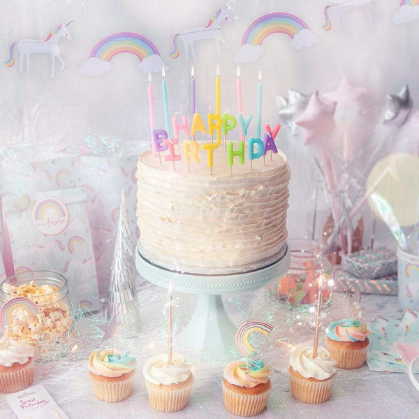Tall Birthday Candles - Rainbow