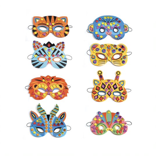 DIY / Mosaics Masks / Jungle Animals - Ages 4+