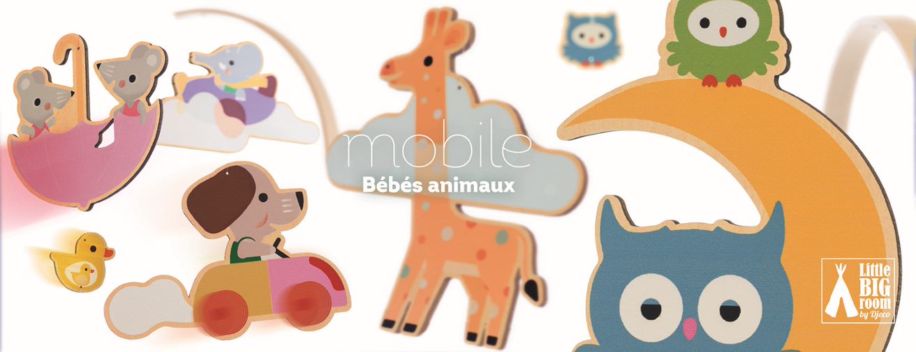 Wooden Mobile / Baby Animals