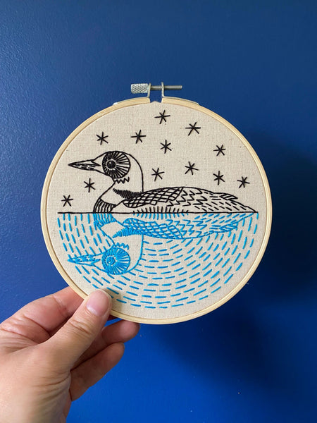 Loon: Complete Embroidery Kit - Level 1
