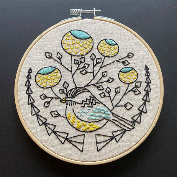 Chickadee: Complete Embroidery Kit - Level Flexible