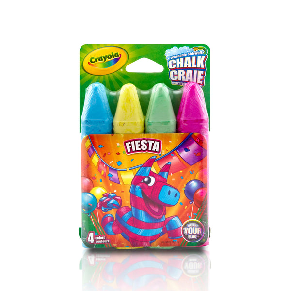 Sidewalk Chalk: Washable, 4 Count - Multiple Styles Available - Ages 4+