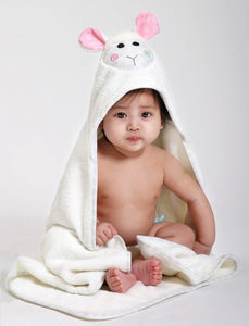 Baby Hooded Bath Towel: Lola Lamb - Ages 0+